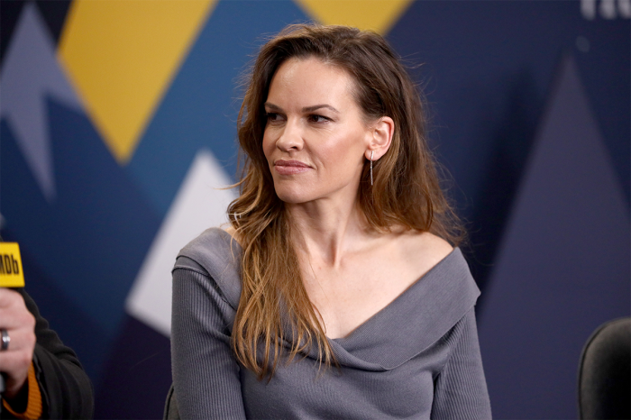 Hilary Swank of 'I Am Mother' attends The IMDb Studio at Acura Festival Village on location at The 2019 Sundance Film Festival on January 26, 2019 in Park City, Utah. 
