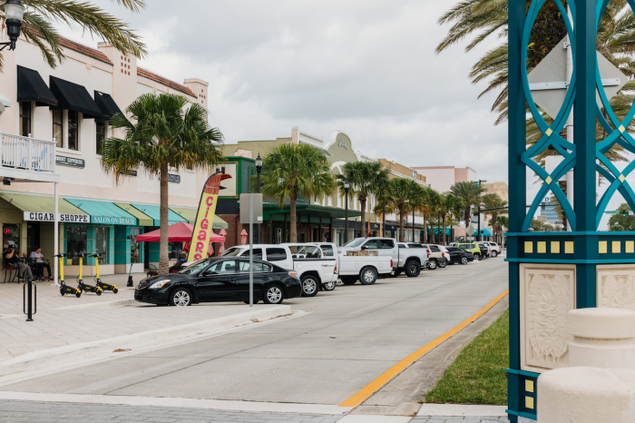 Beach Street is Daytona Beach’s main street in all but name. 