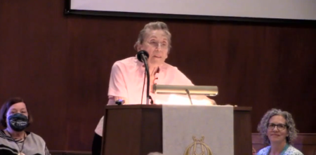 Members of Gulfport Presbyterian Church gathered for their final service on April 24, 2022.