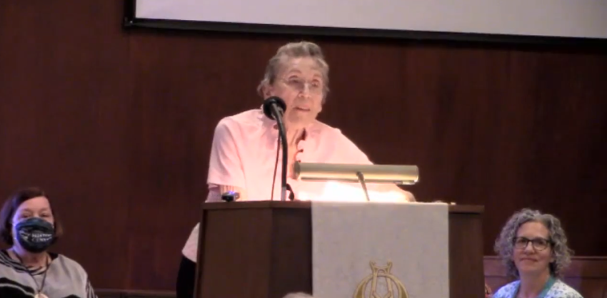 Members of Gulfport Presbyterian Church gathered for their final service on April 24, 2022.