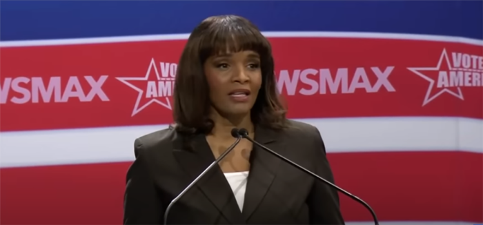 Republican Senate candidate Kathy Barnette from Pennsylvania speaks during a debate on May 4, 2022. 