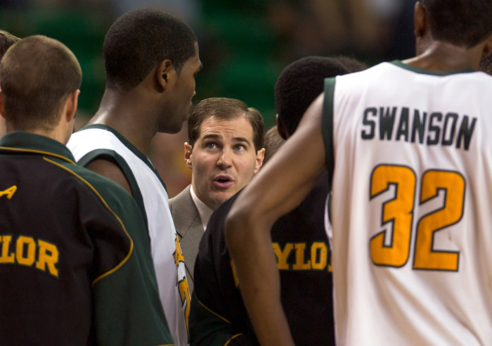 Baylor coach Scott Drew during a game against Kentucky in 2005.