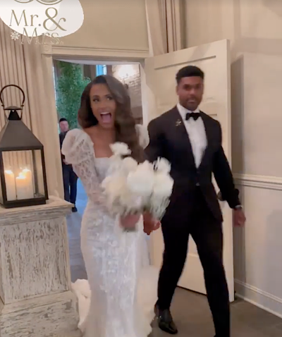 Sydney McLaughlin stuns in Pallas Couture dress as record-breaking track  star marries ex-NFL receiver Andre Levrone Jr