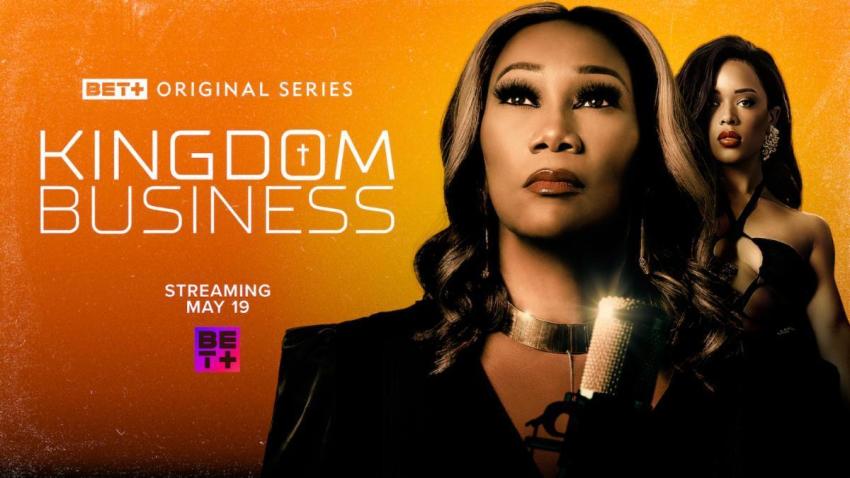 "Kingdom Business" promotional photo featuring Yolanda Adams and Serayah, 2022