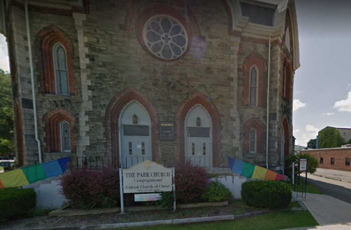 The Park Church in Elmira, New York hosted a Sunday service featuring drag queens called 'Worship is a Drag' in honor of LGBT pride month.