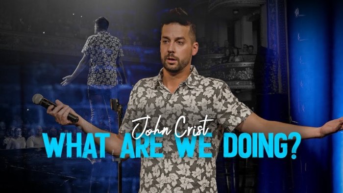 John Crist's 'What Are We Doing' comedy special was released on June 1, 2022.