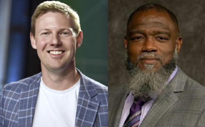 North Carolina Pastor Daniel Dickard (L) of Friendly Avenue Baptist Church was elected president of the two-day SBC Pastor's Conference in a tight race against renowned SBC preacher Voddie Baucham (R).