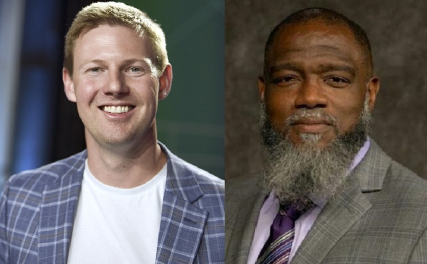 North Carolina Pastor Daniel Dickard (L) of Friendly Avenue Baptist Church was elected president of the two-day SBC Pastor's Conference in a tight race against renowned SBC preacher Voddie Baucham (R).