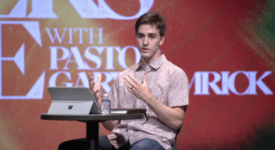 Austin Hamrick, the assistant pastor of Cornerstone Chapel church in Leesburg, Virginia, shares his stance on LGBT issues on June 8, 2022.