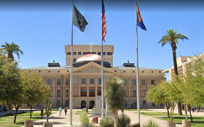 The Arizona state Capitol building in Phoenix, Arizona.
