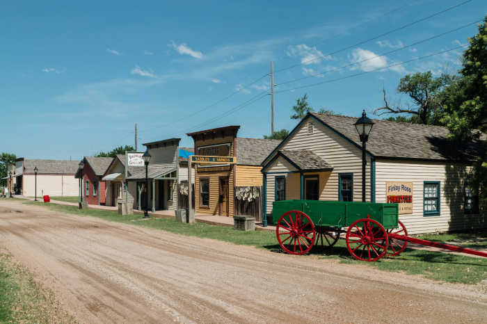 Old Cowtown Museum depicts Wichita, Kansas, during the 1870s. 