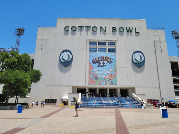 Entrance to Together '22 at the Cotton Bowl in Dallas