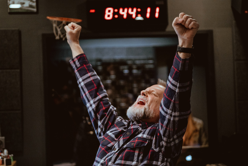 Dave Coulier on the set of "Live + Local" streaming on Pure Flix.