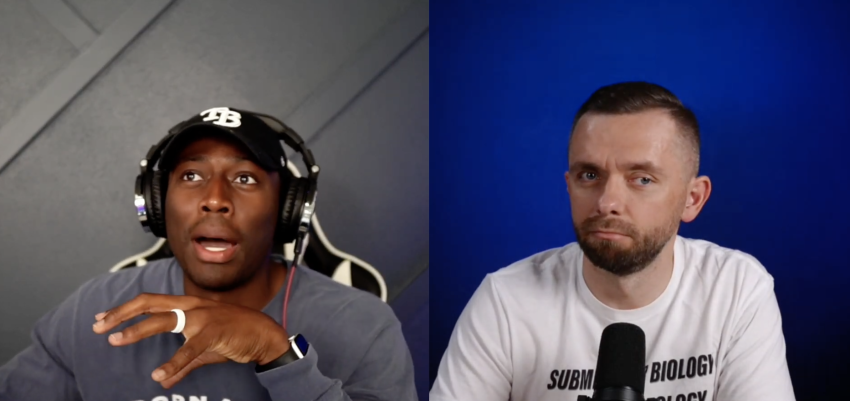 Pastor Vlad Savchuk (R) of Hungry Generation Church in Pasco, Washington, appears on an episode of Tovares Gray's (L)