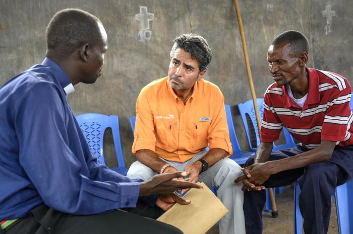 Edgar Sandoval, World Vision USA president and CEO and senior World Vision Kenya and regional staff visit Kalapata AP in Turkana Kenya and meet with pastors and families of sponsored children. 