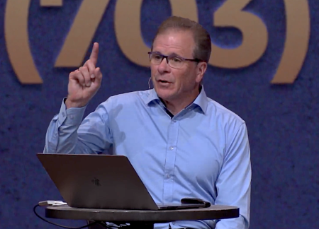 Apologist Frank Turek speaks at Cornerstone Chapel in Leesburg, Virginia, on July 18, 2022.