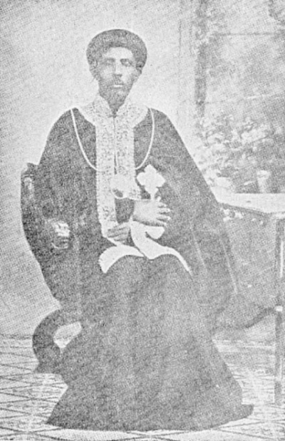 Abune Petros (1882-1936), the archbishop of the Ethiopian Orthodox Church who was executed by the Italian army for his opposition to the Fascist occupation of Ethiopia. 