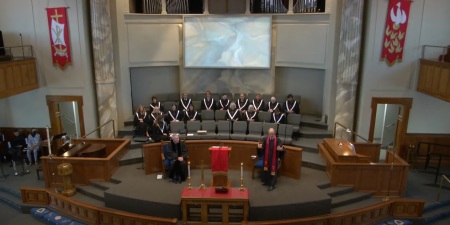 A worship service at First United Methodist Church of Jonesboro, Arkansas, held July 3, 2022.