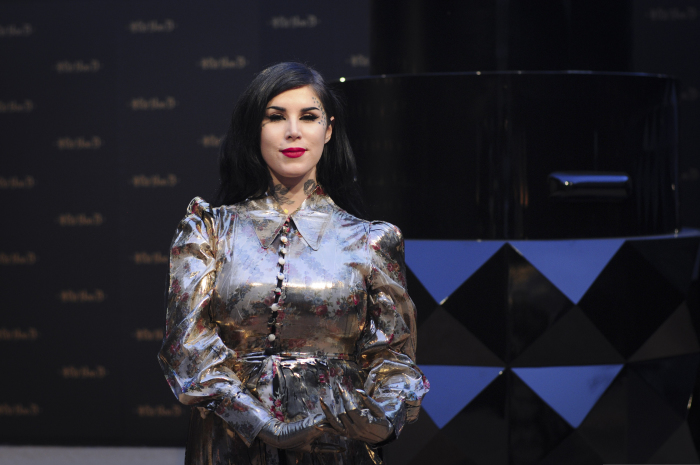 Kat Von D attends Kat Von D Beauty 10th Anniversary Party at Vibiana Cathedral on May 10, 2018, in Los Angeles, California. 