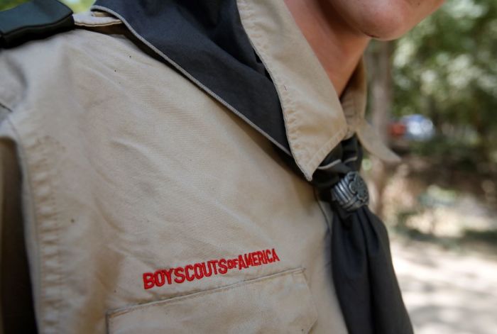 A Boy Scout attends camp Maple Dell on July 31, 2015 outside Payson, Utah. 