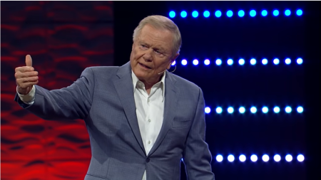 Dr. Ed Young, senior pastor of Second Baptist Church Houston, preaches a sermon.