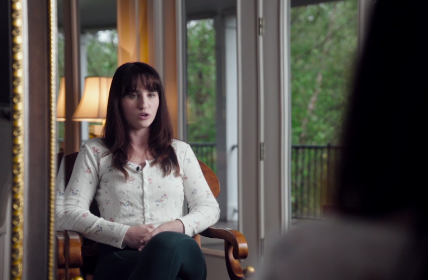 Detransitioner Helena Kerschner speaks in the 2022 Fox Nation documentary "Transgressive." 