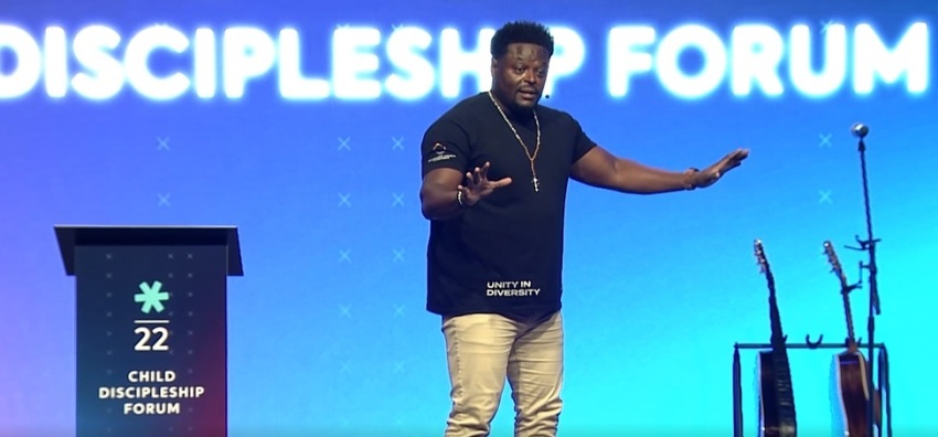 Transformation Church Pastor Derwin Gray gives a presentation at the Awana Child Discipleship Forum on Friday, Sept. 23, 2022.