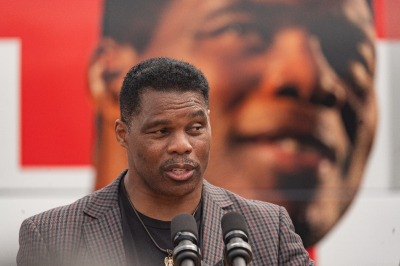 U.S. Republican Senate candidate for Georgia, Herschel Walker, speaks at a campaign event on Sept. 9, 2022, in Gwinnett, Georgia.