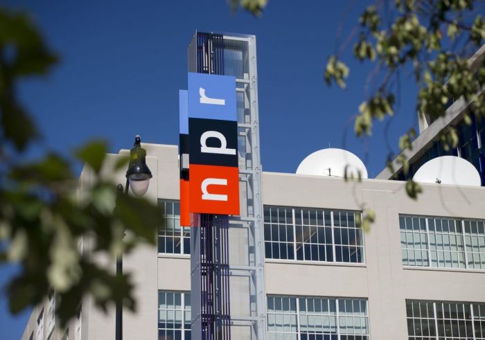 The headquarters for National Public Radio, or NPR, are seen in Washington, DC, September 17, 2013. The USD 201 million building, which opened in 2013, serves as the headquarters of the media organization that creates and distributes news, information and music programming to 975 independent radio stations throughout the US, reaching 26 million listeners each week.