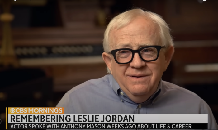  Actor, comedian and singer Leslie Jordan on CBS Mornings, 2022 