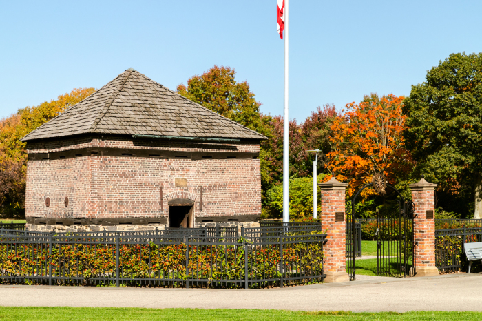 The only remnant of Fort Pitt is this blockhouse from 1764. 