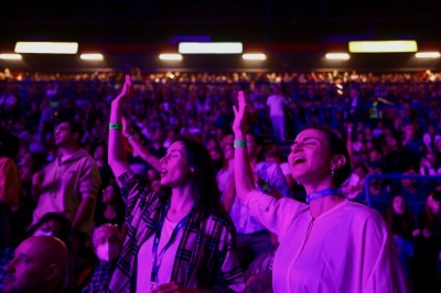 A crowd of roughly 13,200 attends the Noi Festival at Mediolanum Forum in Milan, Italy, on Saturday, Oct. 29, 2022. 