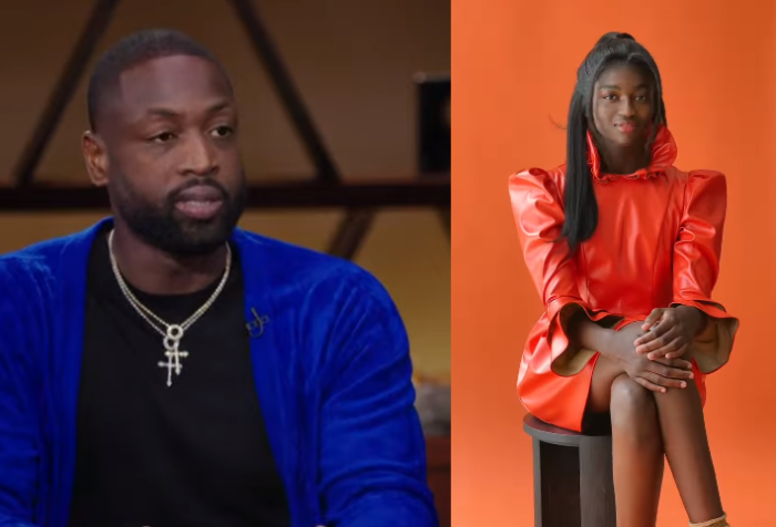 Former NBA star Dwayne Wade (L) and his 15-year-old transgender daughter Zaya formerly known as Zion Wade.