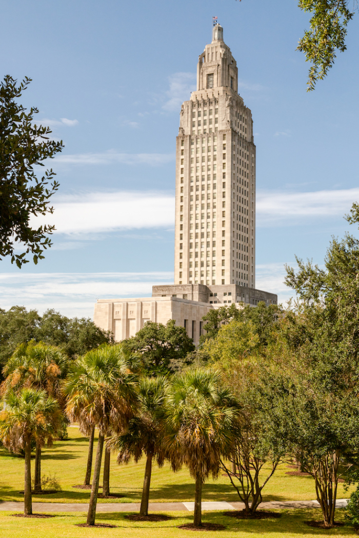 The Louisiana State Capitol in Baton Rouge is the country’s tallest state capitol. 