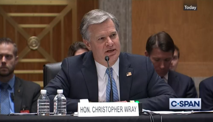 FBI Director Christopher A. Wray told the Senate Homeland Security and Governmental Affairs Committee on Nov. 17, 2022, in Washington, D.C.
