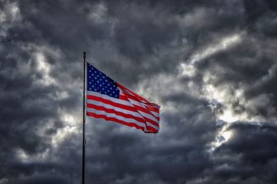 American flag storm