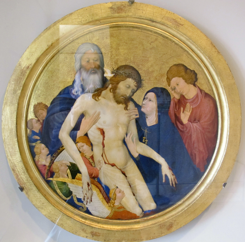 Jean Malouel’s 1400 work Pietà at Department of Paintings of the Louvre Museum in Paris, France, on Nov. 15, 2013.