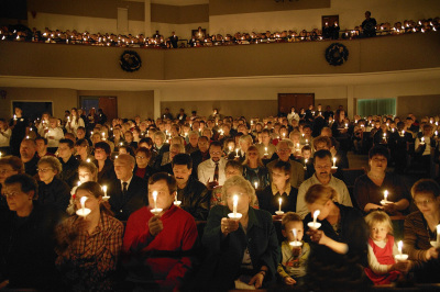 Candlelight service, Christmas Eve, 