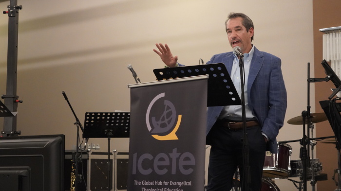 ICETE International Director Michael A Ortiz speaks at a conference in Izmir, Turkey, in November 2022.