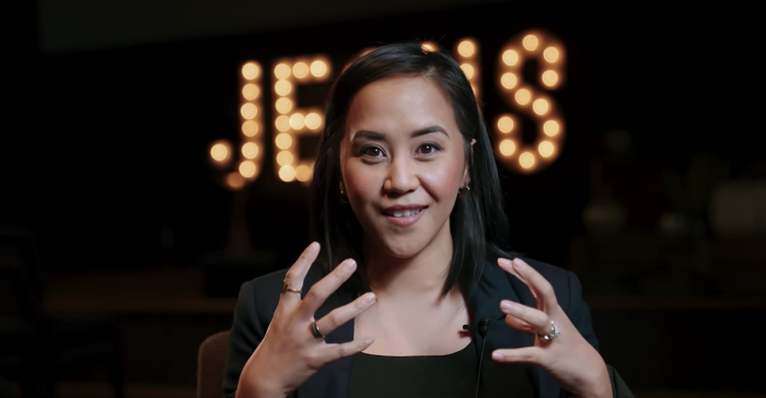 Marcela Eslao shares her Christian faith in a video posted to YouTube by Delafé Testimonies in November 2022. 