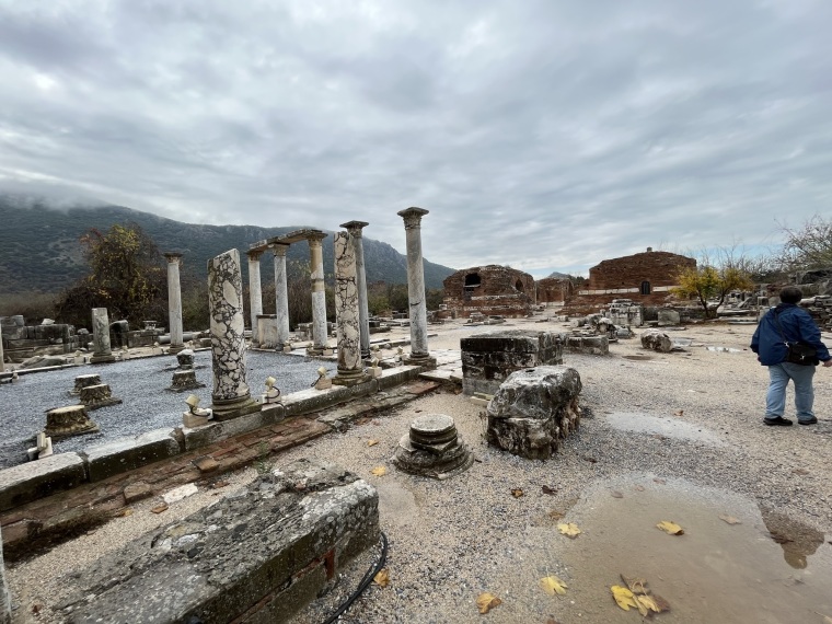 Remains of the Church of Mary in the ancient city of Ephesus in Turkey.