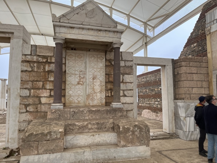 Inside a Jewish temple at the site of the ancient city of Sardis in Manisa, Turkey.