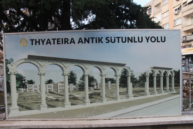 Remains of a church in the ancient city of Thyatira in Akhisar, Turkey.