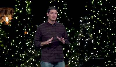 Pastor Matt Chandler of The Village Church in Flower Mound, Texas, preaches a sermon about Advent on Dec. 4, 2022. 