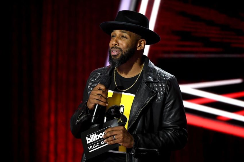 Stephen "tWitch" Boss speaks onstage at the 2020 Billboard Music Awards on October 14, 2020, at the Dolby Theatre in Los Angeles, California. 