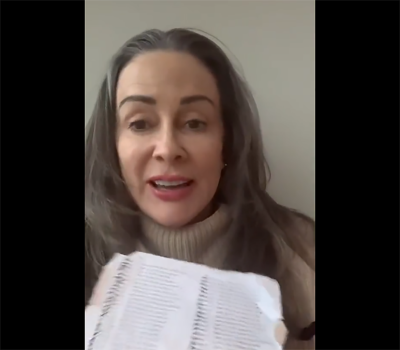 Patricia Heaton tells fans that for the first time in her life she has read the entire Bible in one year, from Dec. 18, 2021, to Dec. 18, 2022. 