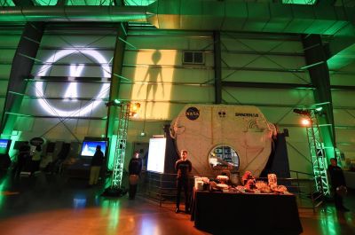 A Spacehab is shown at the after party for the premiere of Fox's 'The X-Files' at the California Science Center on January 12, 2016 in Los Angeles, California. 