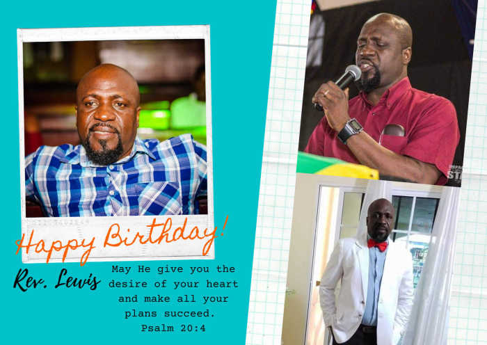 A photo posted to Facebook by the Spanish Town Tabernacle and Greater Portmore Tabernacle to wish their pastor, Lynval “Marki” Lewis, a happy birrhday in June 2021.