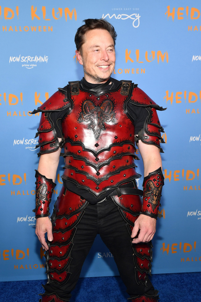 Elon Musk attends Heidi Klum's 21st annual Halloween Party presented by Now Screaming x Prime Video and Baileys Irish Cream Liqueur at Sake No Hana at Moxy Lower East Side on October 31, 2022, in New York City. 