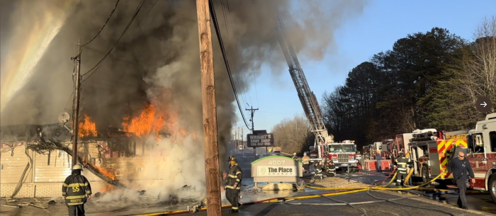 Firefighters responded to a fire at The Place Church in Gastonia, North Carolina, around 3:05 p.m. on Sunday, December 25, 2022.